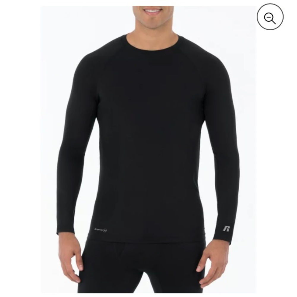 Russell Dri-Power 360 Long Sleeve M Black Shirt L2 Thermal Baselayer NWT Sealed